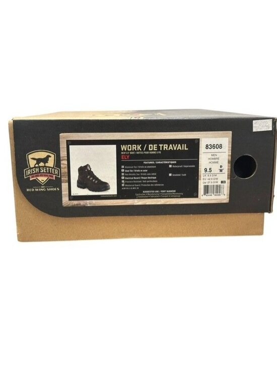 Red Wing Irish Setter Ely Leather Steel Toe ASTM Work Boot 83608 Men\'s 9.5 NEW main image 6